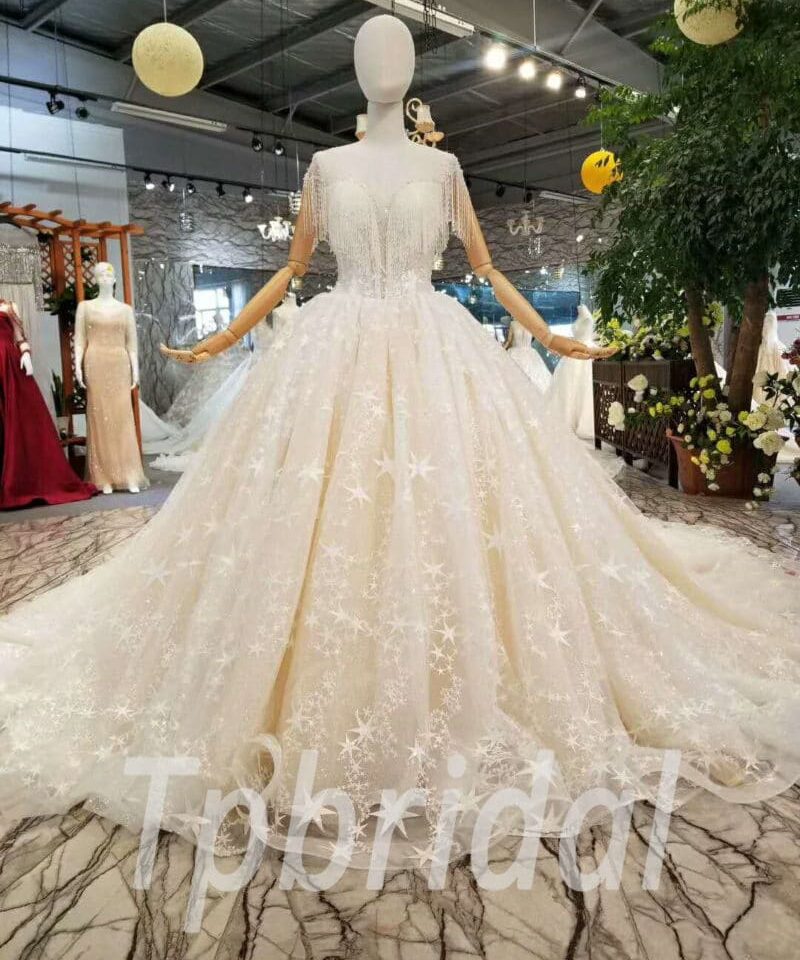 illusion neckline wedding dress-20350-01