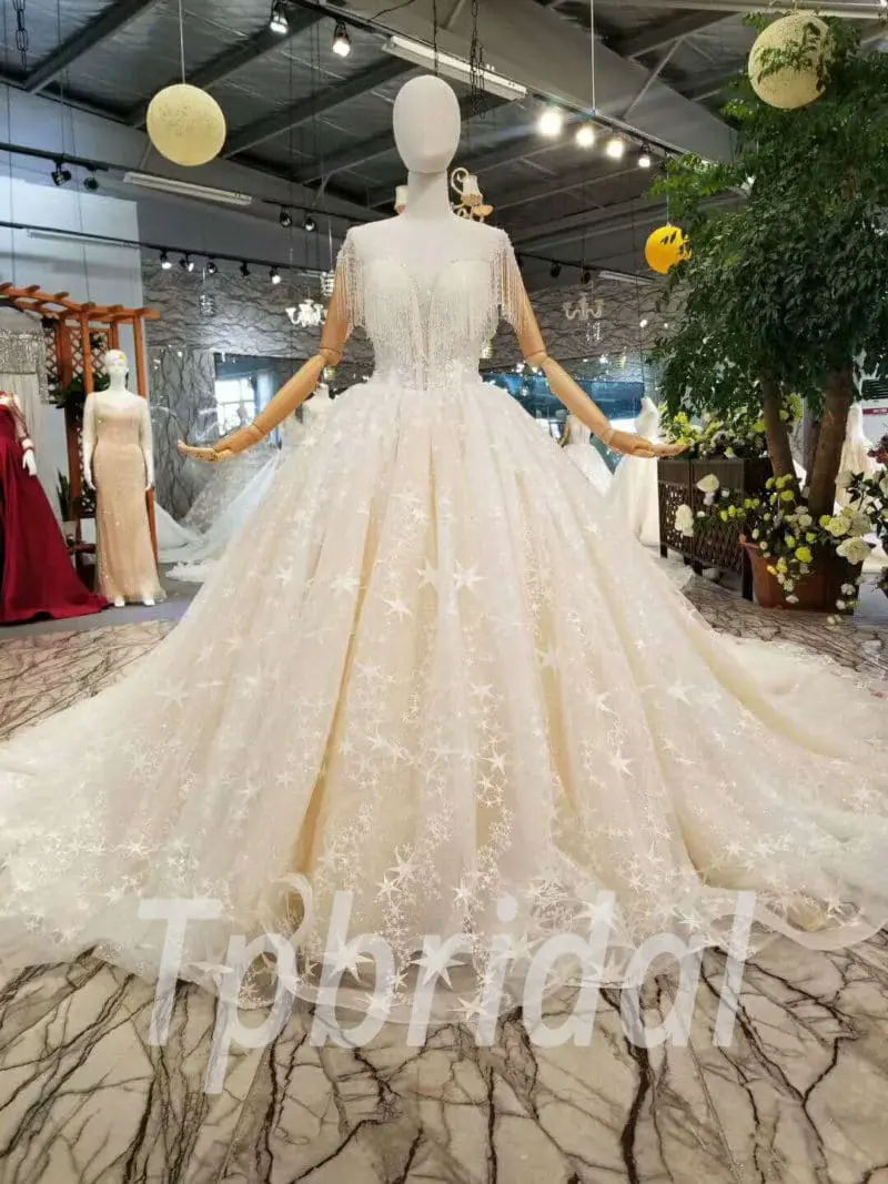illusion neckline wedding dress-20350-01