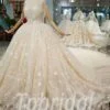 illusion neckline wedding dress-20350-02