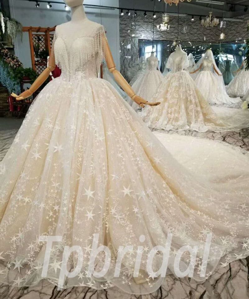 illusion neckline wedding dress-20350-02