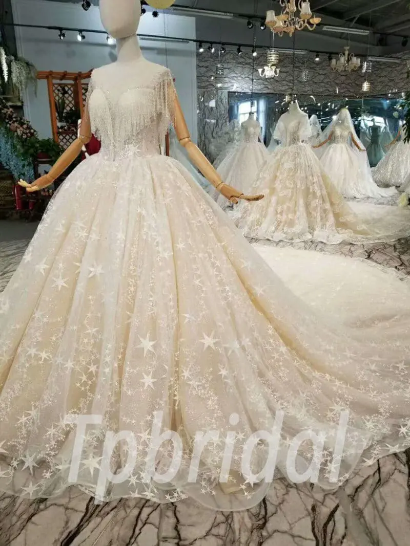 illusion neckline wedding dress-20350-02