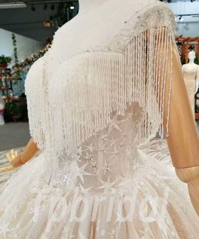 illusion neckline wedding dress-20350-05