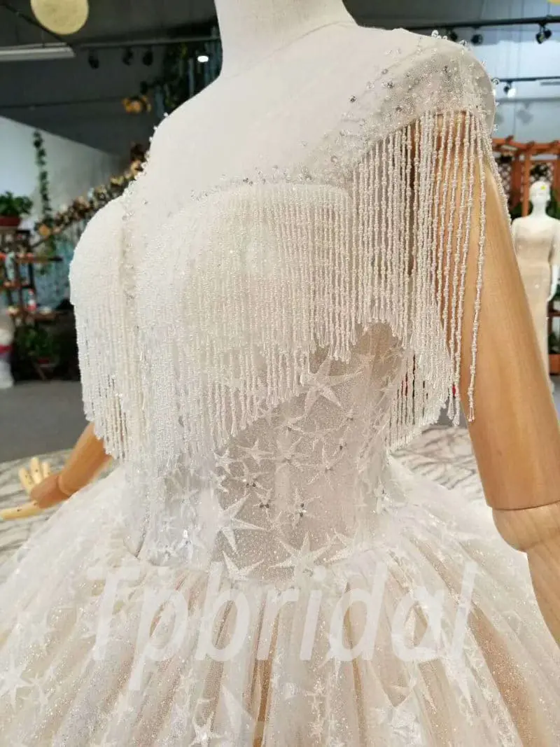 illusion neckline wedding dress-20350-05