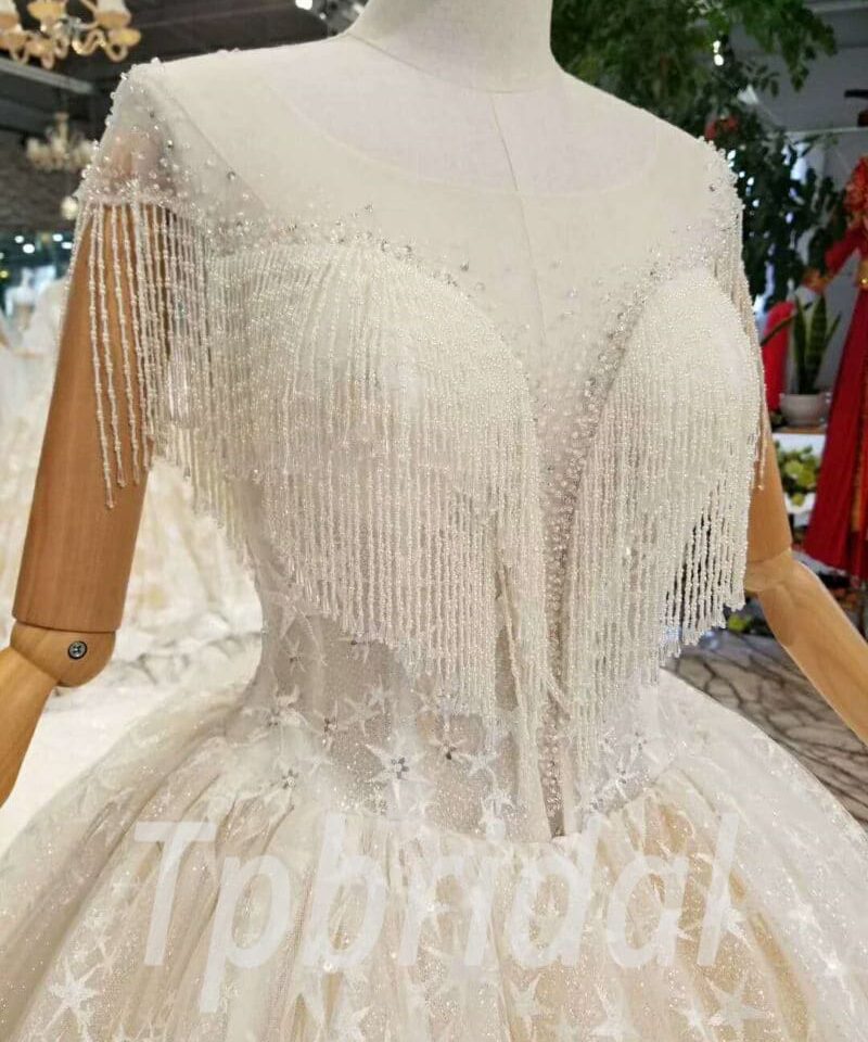 illusion neckline wedding dress-20350-06