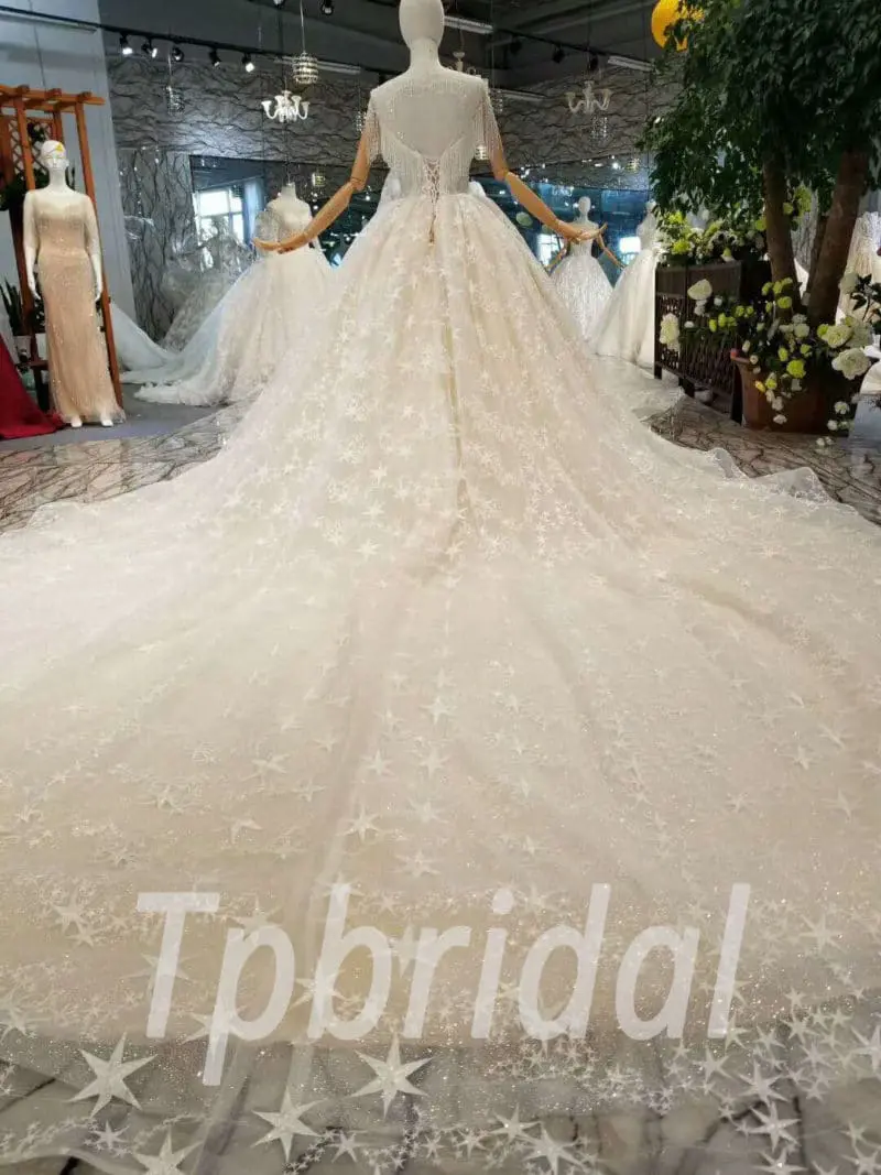 illusion neckline wedding dress-20350-07