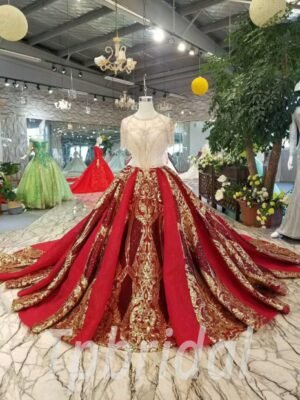 red and gold wedding dress-20342-06