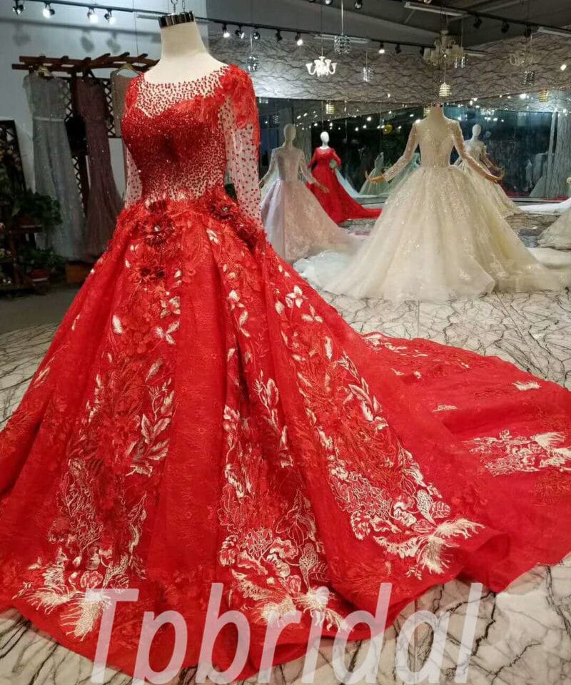 red wedding dress for sale-20351-01