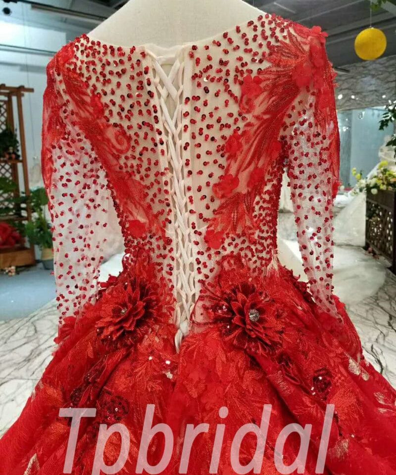 red wedding dress for sale-20351-09