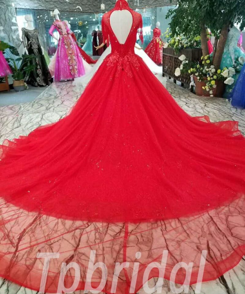 red wedding dress plus size-20331-04