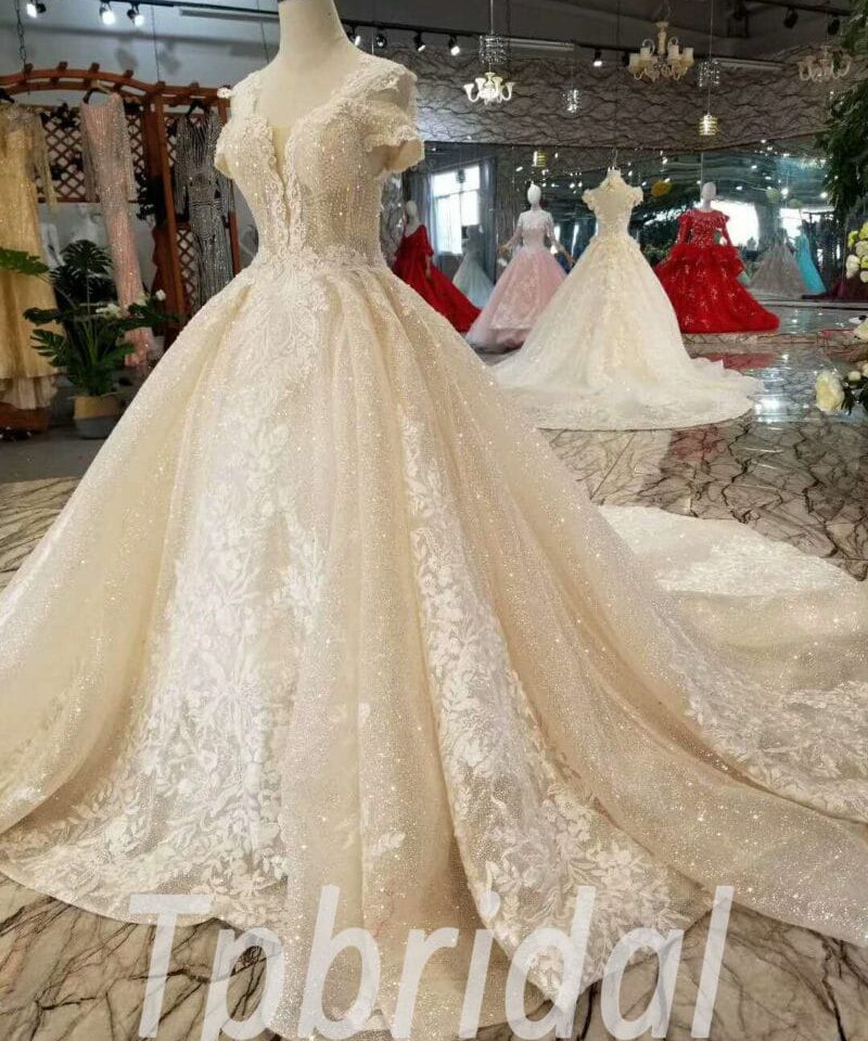 bling lace wedding dress-20365-01