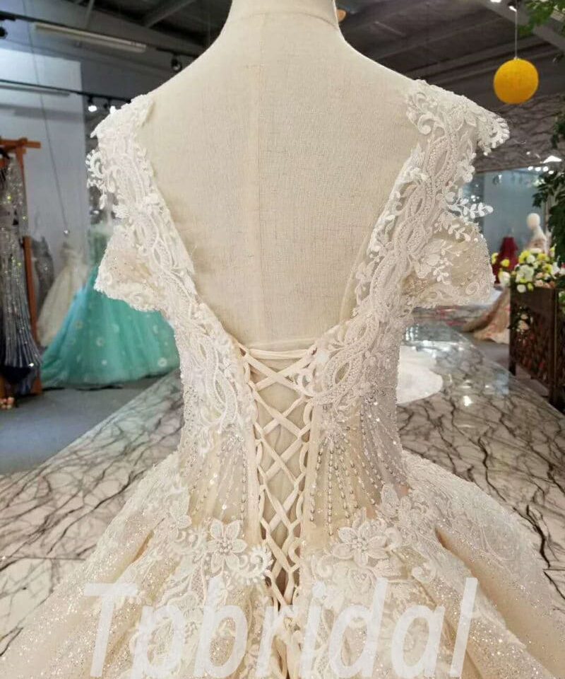 bling lace wedding dress-20365-05