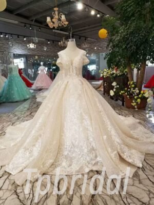 bling lace wedding dress-20365-06