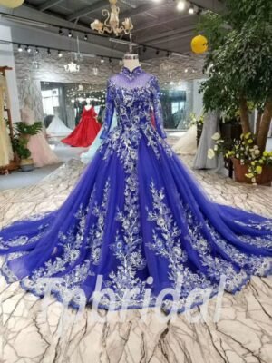 blue lace prom dress-20361-01