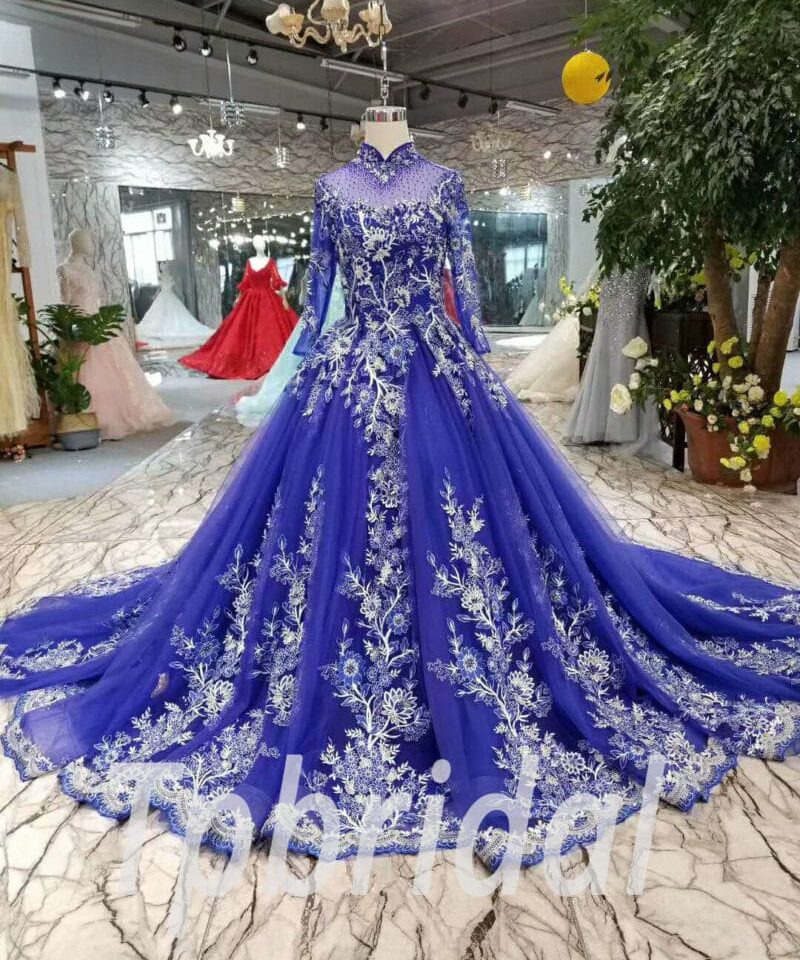 blue lace prom dress-20361-01