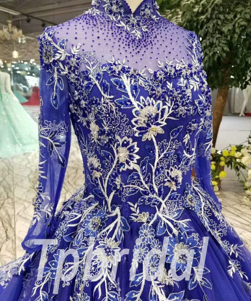 blue lace prom dress-20361-02