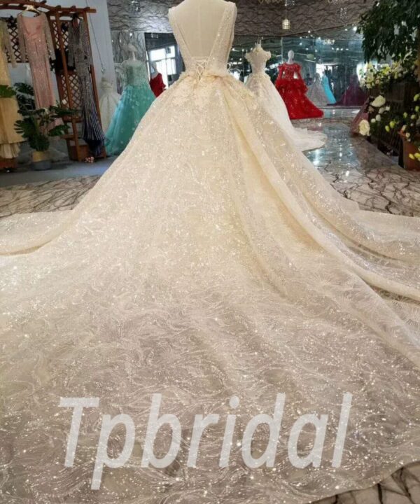 champagne wedding dress with bling-20373-09