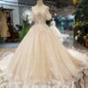 champange wedding dress plus size-20381-01