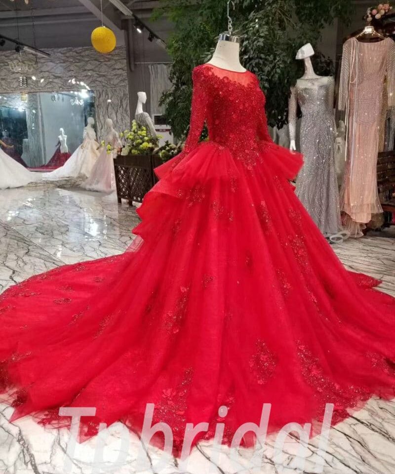 evening dress with train-20399-05