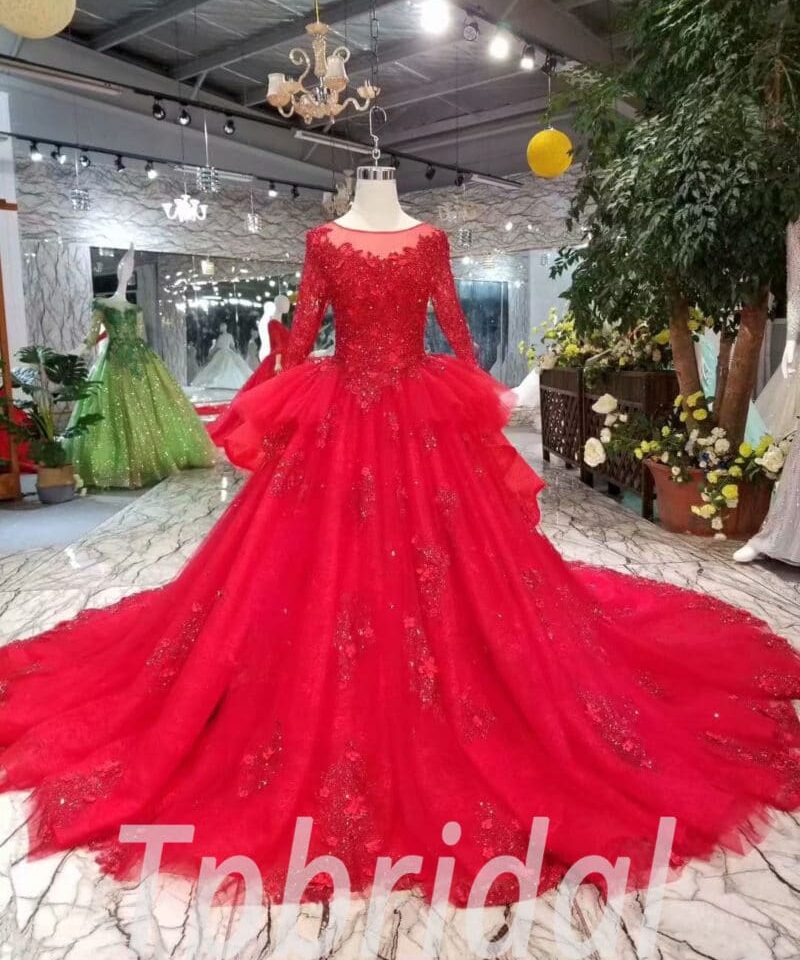 evening dress with train-20399-06