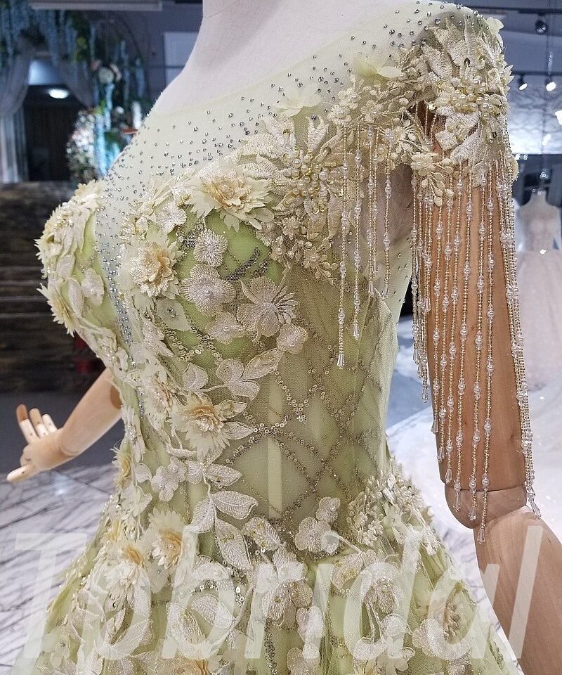 green evening dress-20382