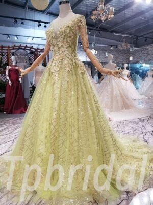 green evening dress-20382-0
