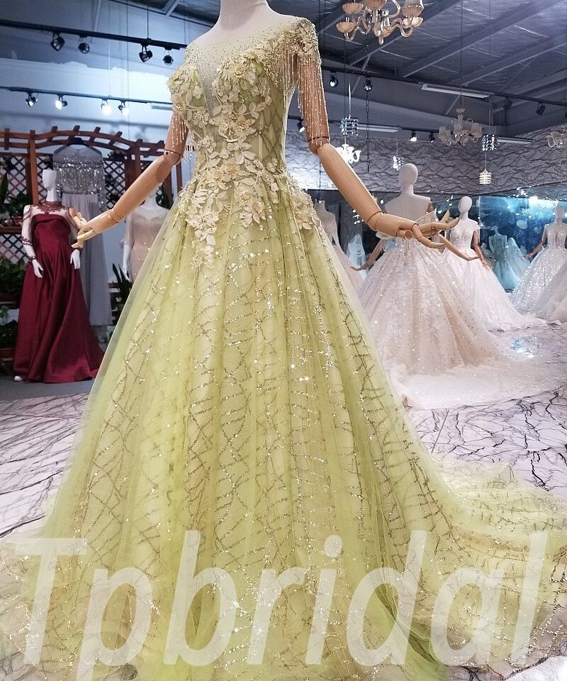 green evening dress-20382-0