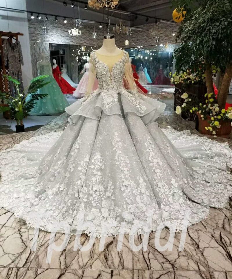 haute couture dress grey-20360-01