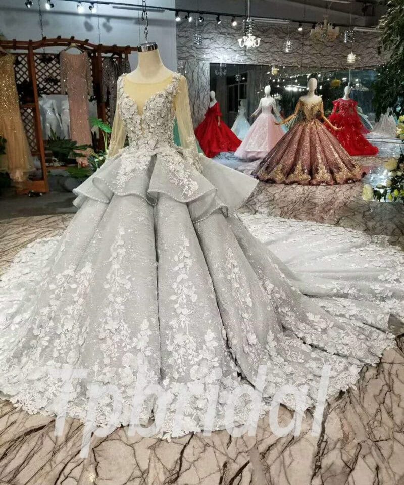 haute couture dress grey-20360-02