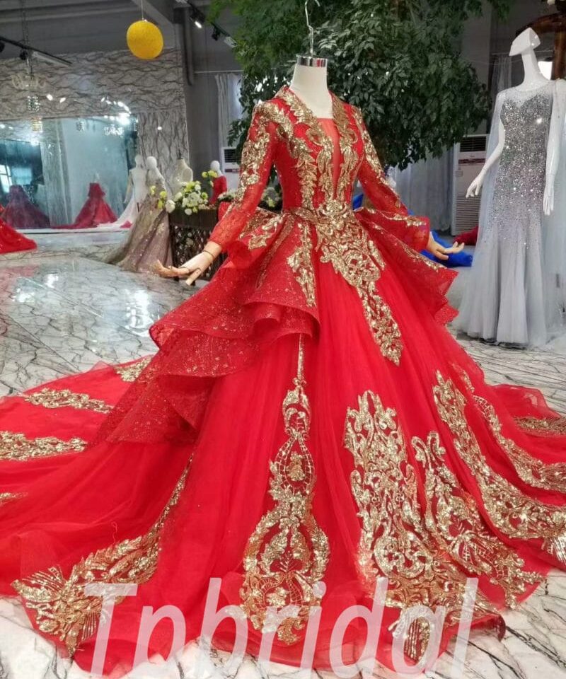 long sleeve evening gown-20393-04