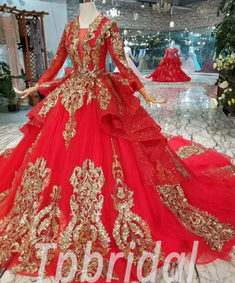 long sleeve evening gown-20393-05