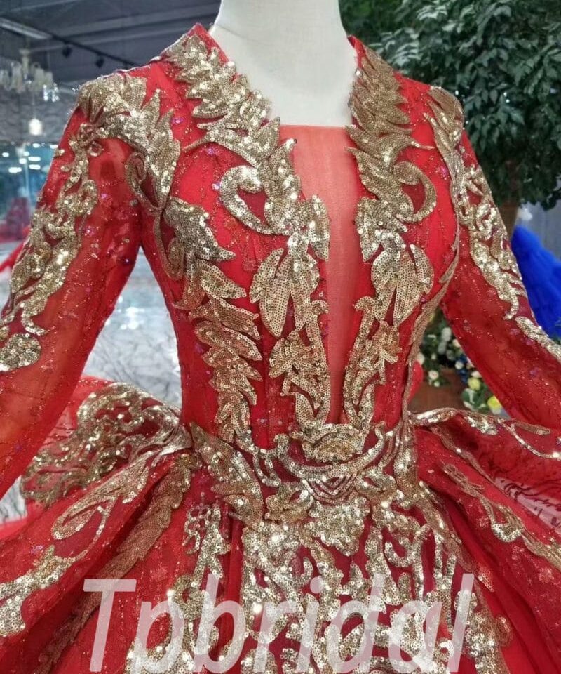 long sleeve evening gown-20393-07