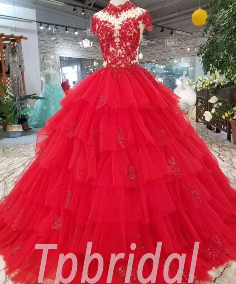 quinceanera dress red-20392-05