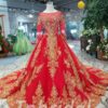red and gold wedding dress-20376-01