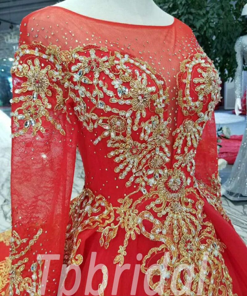 red and gold wedding dress-20376-04red and gold wedding dress-20376-04