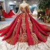 red and gold wedding dress-20391-04