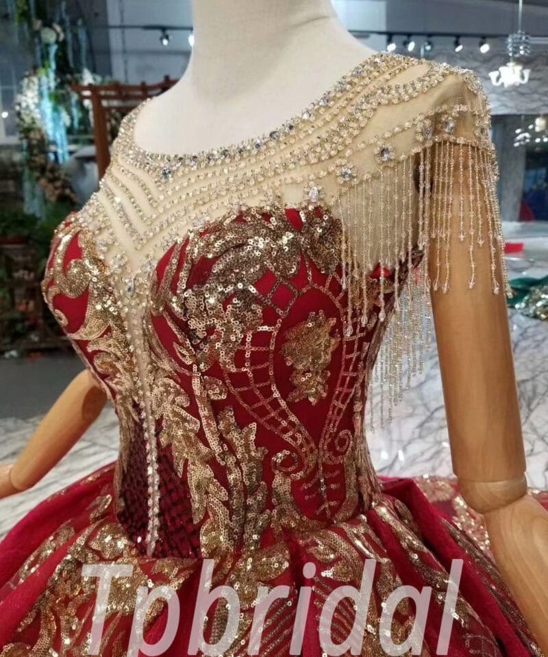 red and gold wedding dress-20391-06