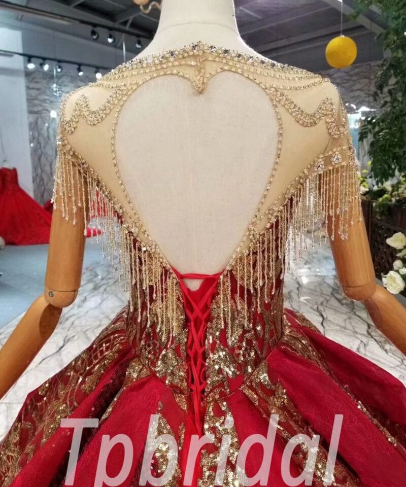 red and gold wedding dress-20391-07