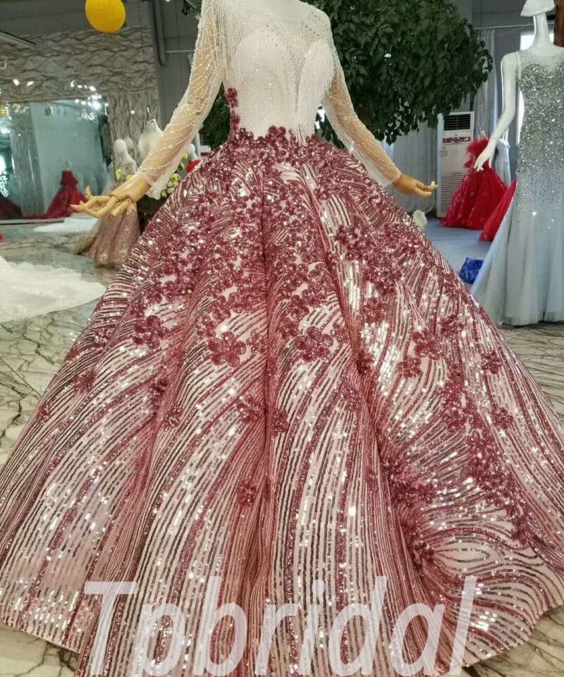 red and white prom dress-20364-03