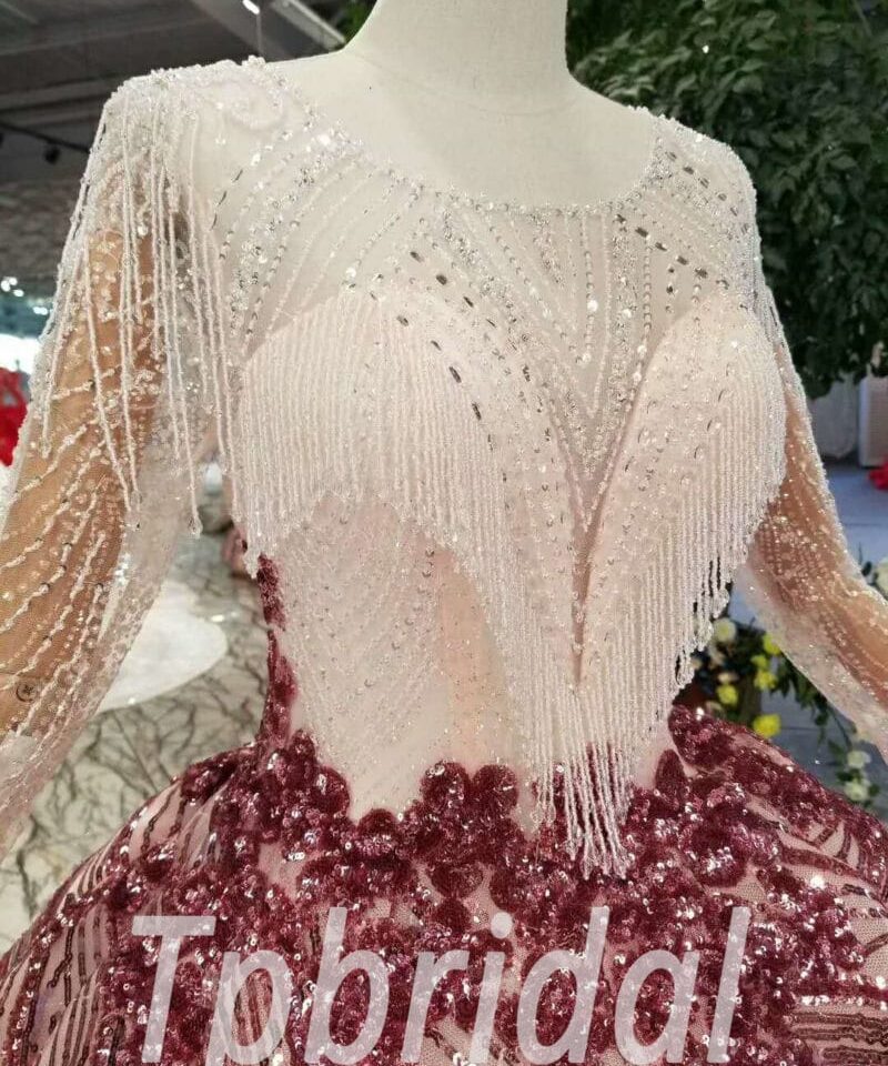 red and white prom dress-20364-05