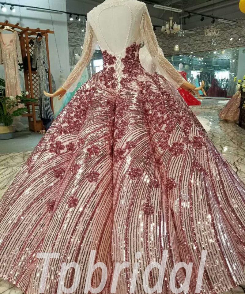 red and white prom dress-20364-06