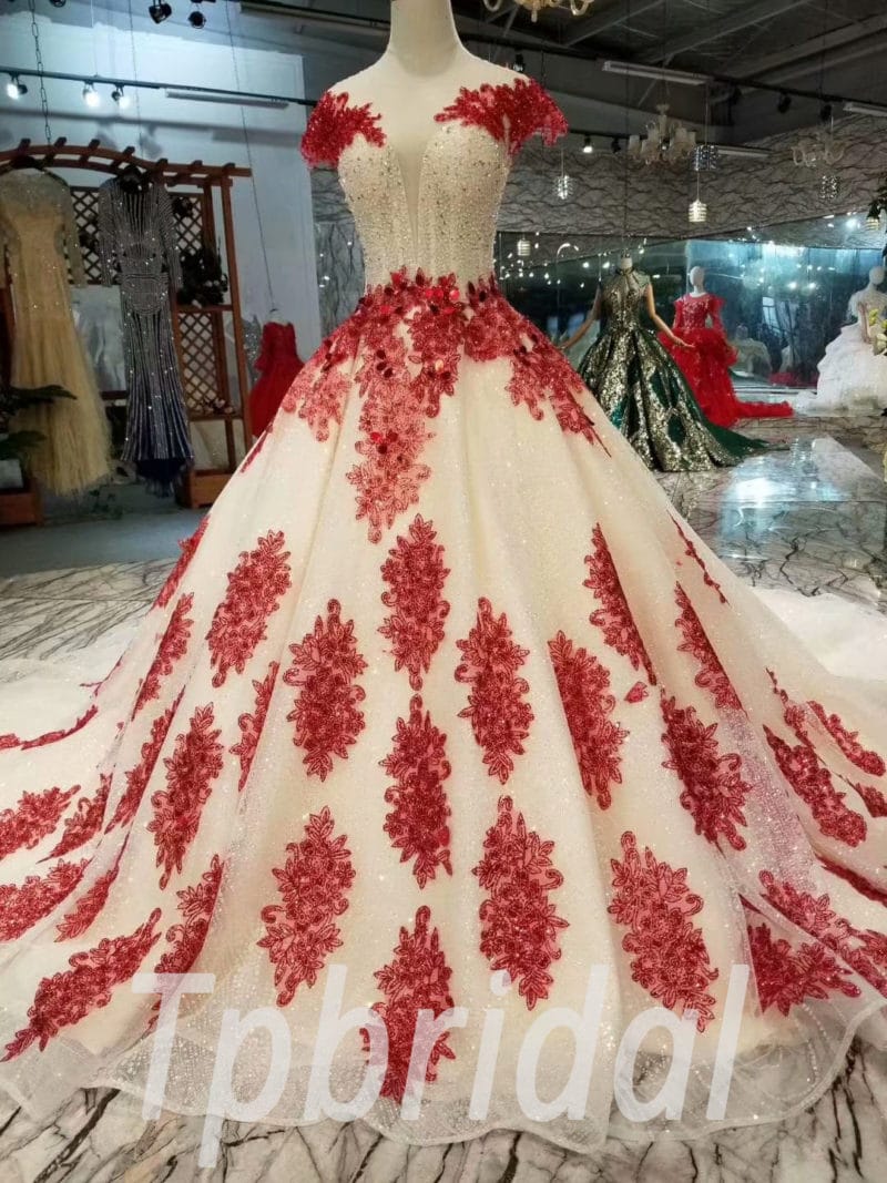 red white quinceanera dresses