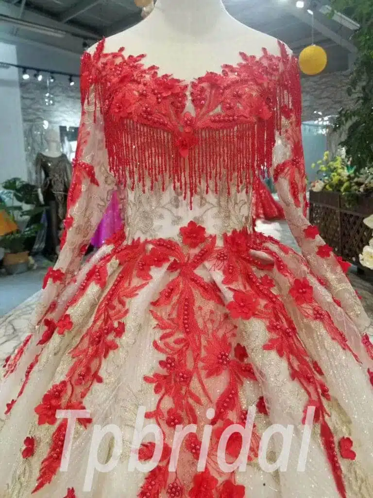red and white quinceanera dress-20402-10