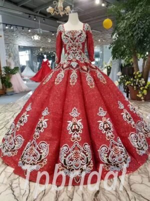 red ball gown-20395-05