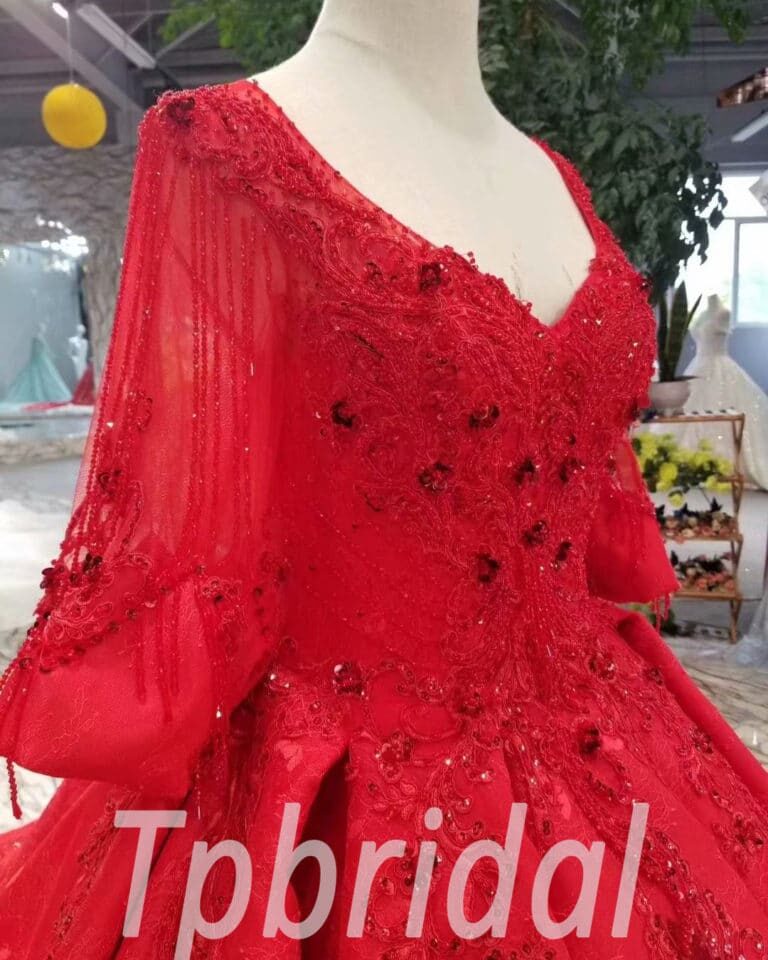 red ball gown prom dress-20403-03