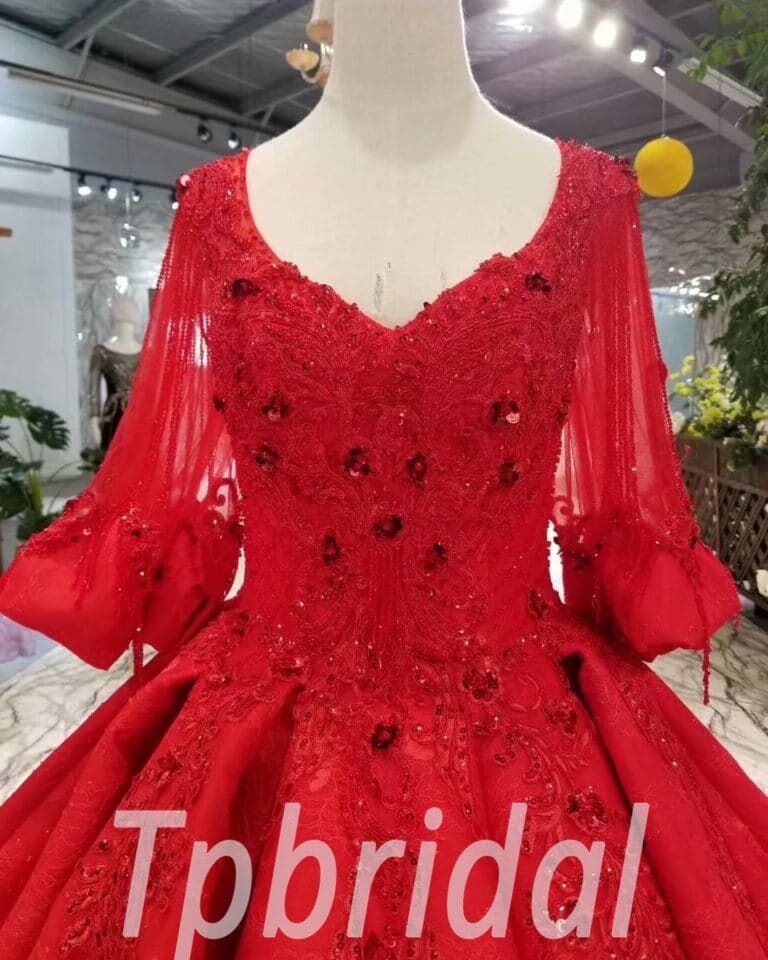 red ball gown prom dress-20403-04