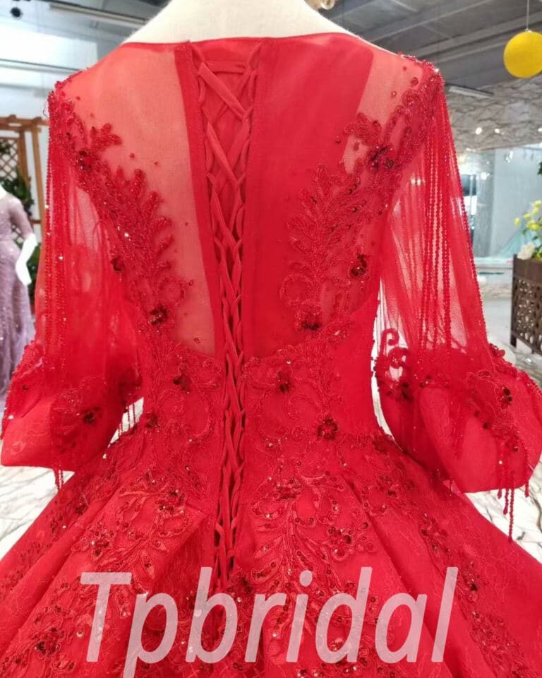 red ball gown prom dress-20403-07