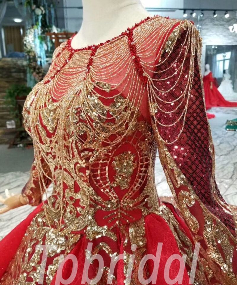 red bridal dress-20390-04