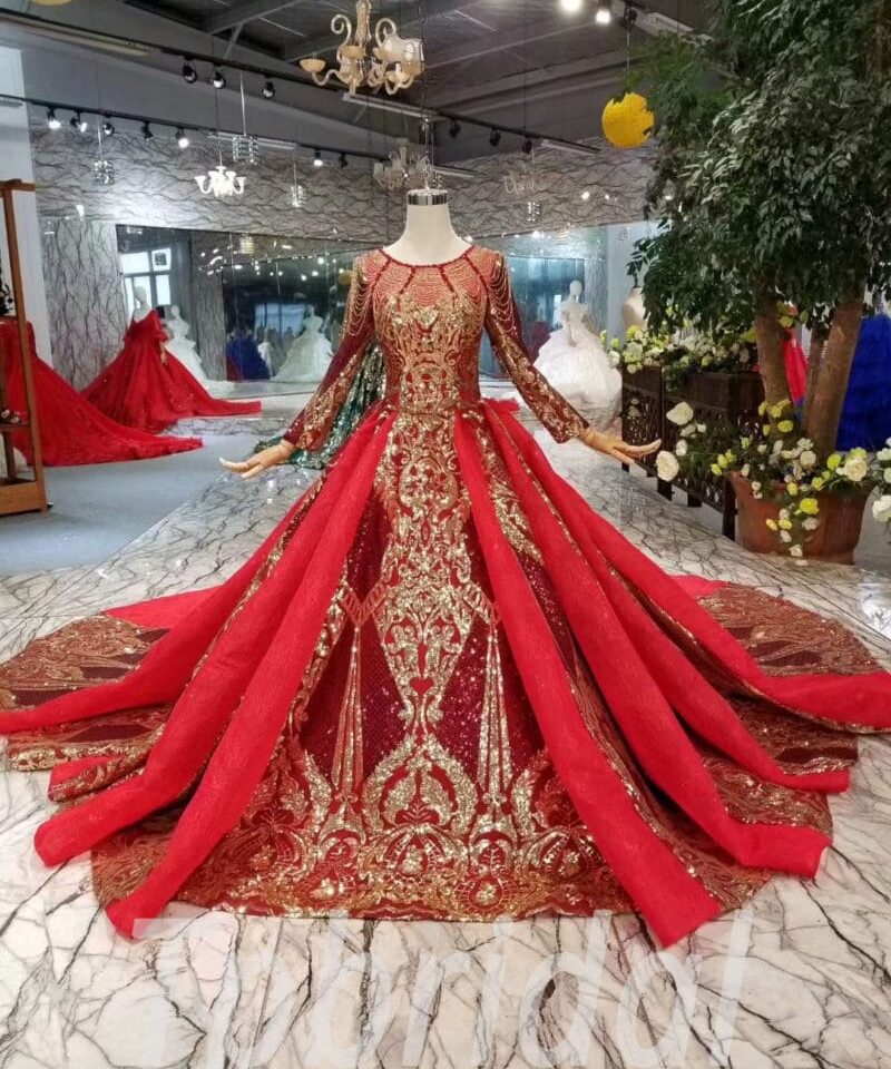 red bridal dress-20390-06