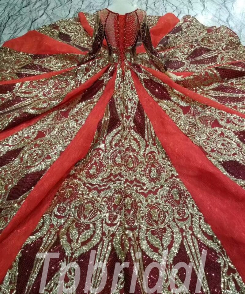 red bridal dress-20390-07