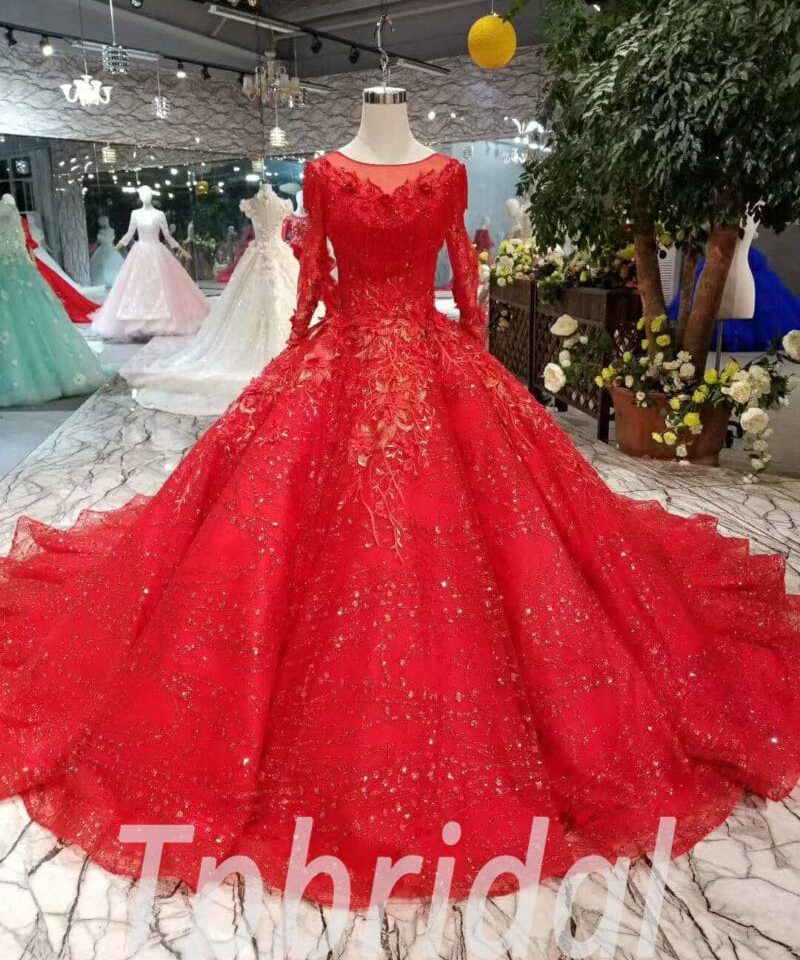 red formal dress-20372-01